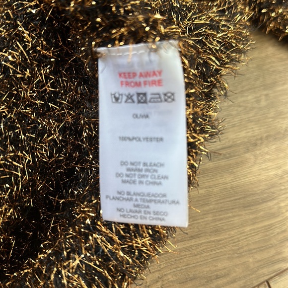 Anthropologie Black and Gold Cardigan Sweater - Picture 4 of 6